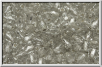 Bhm. Glasschliffperle, feuerpol., 4mm, crystal, trans., silver-ld., 50 Stk.