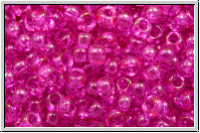 RR-11-1310, MIYUKI Rocailles, 11/0, crystal, trans., fuchsia dyed, 10g