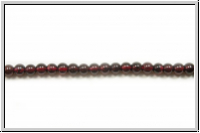 Garnet, round, 3mm, 1 Strang