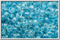 R-11-0781, TOHO Rocailles, 11/0, crystal, trans., blue-ld., AB, 10g