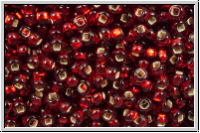 PR-11-97120, PRECIOSA Rocailles, 11/0, garnet, dk., trans., silver-ld., 20g