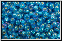 PR-11-67159, PRECIOSA Rocailles, 11/0, blue zircon, trans., silver-ld., AB, 20g