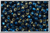 PR-11-67100, PRECIOSA Rocailles, 11/0, blue, capri, dk., trans., silver-ld., 20g