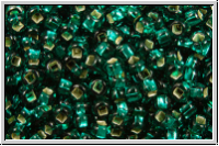 PR-11-57710, PRECIOSA Rocailles, 11/0, emerald, lighter, trans., silver-ld., 20g