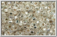 PR-11-78109, PRECIOSA Rocailles, 11/0, crystal, trans., silver-ld., AB, 20g