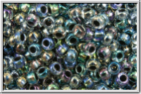 PR-11-58549, PRECIOSA Rocailles, 11/0, crystal, trans., black-ld., AB, 20g