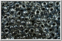 PR-11-38149, PRECIOSA Rocailles, 11/0, crystal, trans., black-ld., luster, 20g