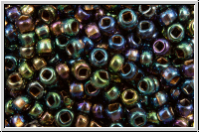 PR-11-49019, PRECIOSA Rocailles, 11/0, black diamond, trans., copper-ld., AB, 20g