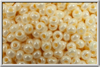 PR-11-46113, PRECIOSA Rocailles, 11/0, white, op., champagne luster, 20g
