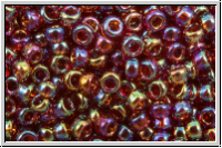 RR-11-2461, MIYUKI Rocailles, 11/0, siam, trans., luster, AB, 10g