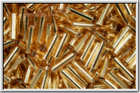 MBU-2-0003, MIYUKI Bugles, Nr. 2 (6mm), gold, trans., silver-ld., 10 g