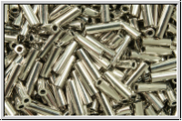 MBU-2-0194, MIYUKI Bugles, Nr. 2 (6mm), palladium plated, met., 1g (Kleinere Menge!)