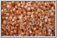 DB0988, MIYUKI Delica, 11/0, crystal, trans., spkl. vintage rose-ld., 5g