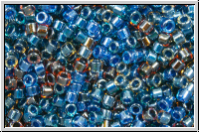 DB0992, MIYUKI Delica, 11/0, crystal, trans., spkl. blueberry-ld., 5g