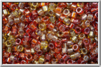 DB0990, MIYUKI Delica, 11/0, crystal, trans., spkl. cranberry harvest-ld., 5g