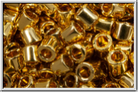 DBL0034, MIYUKI Delica, 08/0, gold, lt., met., 24kt plated, 1g (Kleinere Menge!)