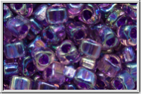 TR-05-1832, MIYUKI Triangles, 05/0, lt. amethyst, trans., purple-ld., AB, 10g