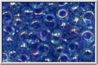 RR-06-1829, MIYUKI Rocailles, 06/0, blue, lt., trans., violet-ld., AB, 10g