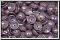 Piggy Beads, 4x8mm, white, op., vega luster, iris., 25 Stk.