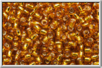 R-11-0022c, TOHO Rocailles, 11/0, topaz, dk., trans., silver-ld., 10g