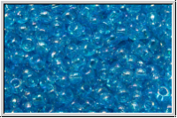 R-11-0163b, TOHO Rocailles, 11/0, aqua, dk., trans., AB, 10g