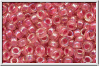 RR-08-0355, MIYUKI Rocailles, 08/0, crystal, trans., fuchsia-ld., AB, 10g