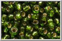 R-08-0037, TOHO Rocailles, 08/0, olivine, trans., silver-ld., 10g