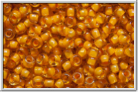 R-11-0950, TOHO Rocailles, 11/0, topaz, lt., trans., burned orange-ld., 10g