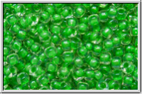 R-11-0184, TOHO Rocailles, 11/0, crystal, trans., spearmint-ld., luster, 10g