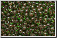 R-11-0250, TOHO Rocailles, 11/0, peridot, trans., fuchsia-ld., 10g