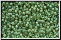 R-15-0952, TOHO Rocailles, 15/0, topaz, lt., trans., seafoam-ld., 5g