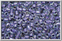 R-11-0265, TOHO Rocailles, 11/0, crystal, trans., met. purple-ld., AB, 10g