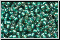 R-11-0270, TOHO Rocailles, 11/0, crystal, trans., prairie green-ld., 10g