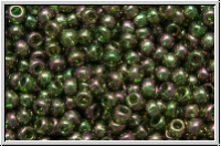R-11-0323, TOHO Rocailles, 11/0, olivine, trans., gold luster, 10g
