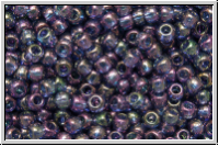 R-11-0328, TOHO Rocailles, 11/0, moon shadow, trans., gold luster, 10g