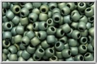 R-11-0512f, TOHO Rocailles, 11/0, green, silver, higher met., matte, 10g