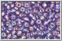 RR-08-1024, MIYUKI Rocailles, 08/0, amethyst, trans., silver-ld., AB, 10g