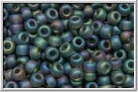 RR-08-0151fr, MIYUKI Rocailles, 08/0, cobalt, trans., matte, AB, 10g