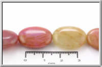 Rainbow Soocho Jade Strang, Oval, flach ca. 20 x 15 mm