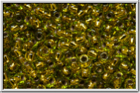 R-11-0747, TOHO Rocailles, 11/0, green, lime, trans., copper-ld., 10g