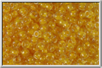 RR-11-0202, MIYUKI Rocailles, 11/0, crystal, trans., golden yellow-ld., 10g