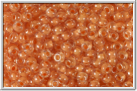 RR-11-0212, MIYUKI Rocailles, 11/0, crystal, trans., soft orange-ld., 10g