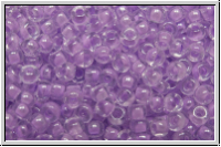RR-11-0222, MIYUKI Rocailles, 11/0, crystal, trans., lavender-ld., 10g