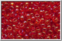 RR-11-0254, MIYUKI Rocailles, 11/0, red, trans., AB, 10g