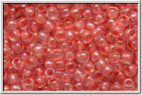 R-11-0779, TOHO Rocailles, 11/0, crystal, trans., salmon-ld., AB, 10g