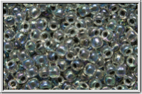 R-11-0783, TOHO Rocailles, 11/0, crystal, trans., grey-ld., AB, 10g