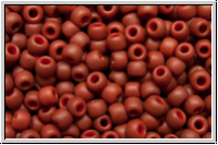 R-11-2609f, TOHO Rocailles, 11/0, red, dk., semi glazed, 10g