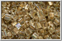 TG-11-0994, TOHO Triangles, 11/0, crystal, trans., gold-ld., AB, 10g