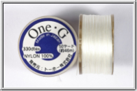 TOHO OneG Beading-Thread Fdelgarn, white, 1 Spule