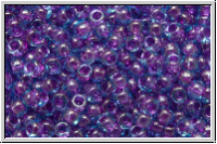 R-11-0252, TOHO Rocailles, 11/0, aqua, trans., purple-ld., 10g